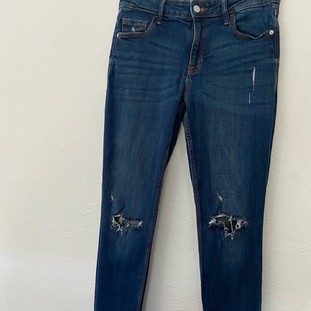 OLD NAVY Jeggings Distressed Medium Wash 8 Long